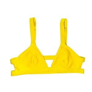 VYB Yellow Triangle Bikini Top Cutout Straps Swim Beach Summer Vacation XS Small